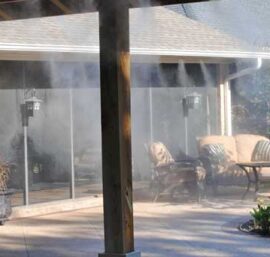 máy phun sương quán cà phê