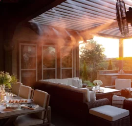 bộ phun sương quán cafe