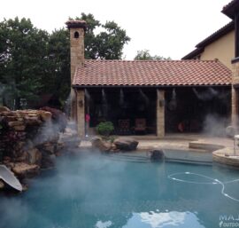 dàn phun sương quán cafe