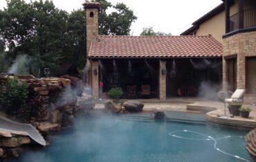 dàn phun sương quán cafe