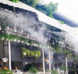 Hệ thống máy phun sương cho quán cafe