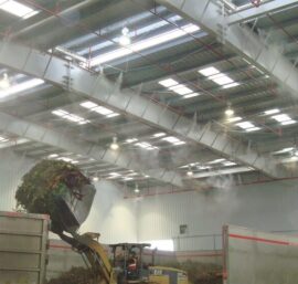 hệ thống phun sương làm mát mái tôn