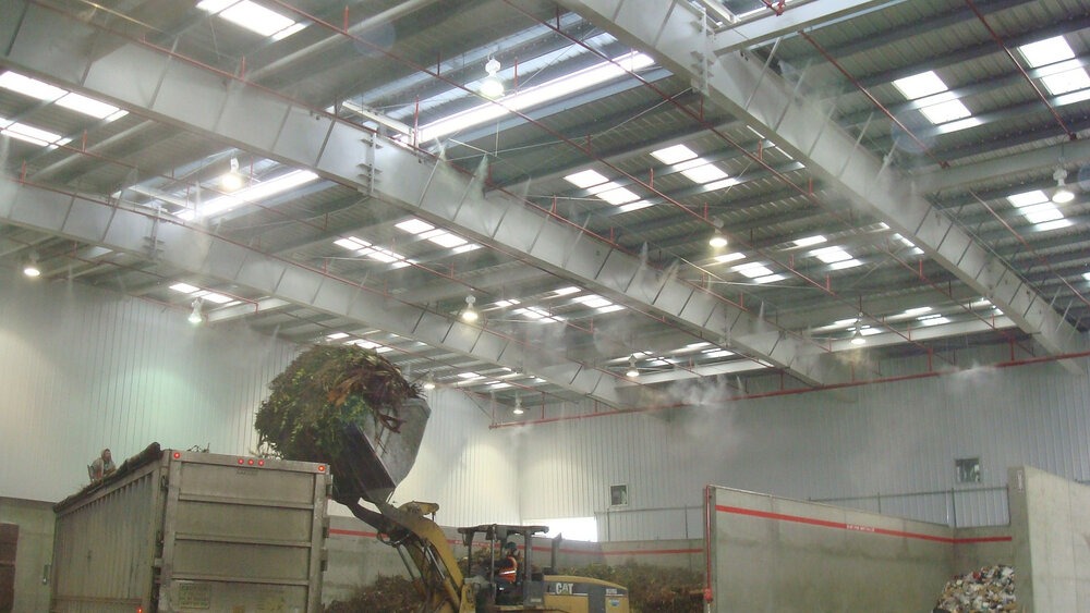 hệ thống phun sương làm mát mái tôn