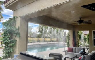 Lắp đặt máy phun sương quán cafe